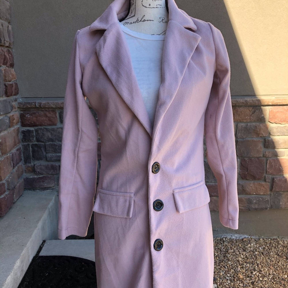 Long Solid Elegant Vintage Solid Jacket - image 7